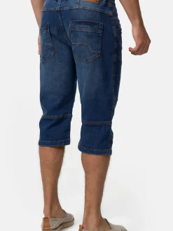 Indicode Herren Shorts Jeans - Fortune in blau denim