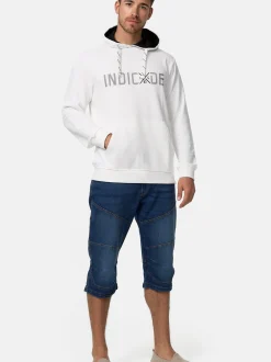 Indicode Herren Shorts Jeans - Fortune in blau denim