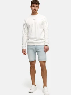 Indicode Herren Shorts Jeans - INMCFly in blau bleached
