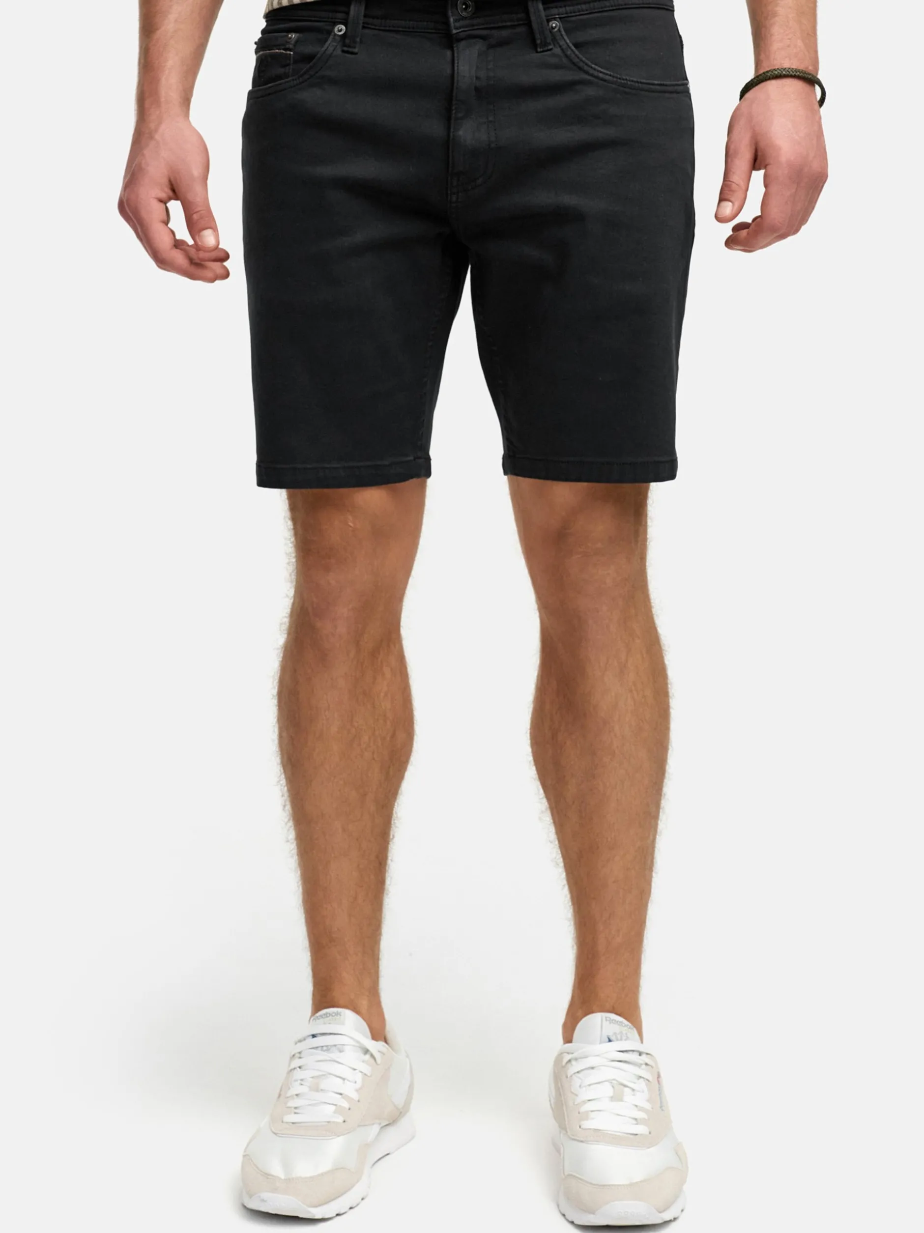 Indicode Herren Shorts Jeans - INSymon in schwarz