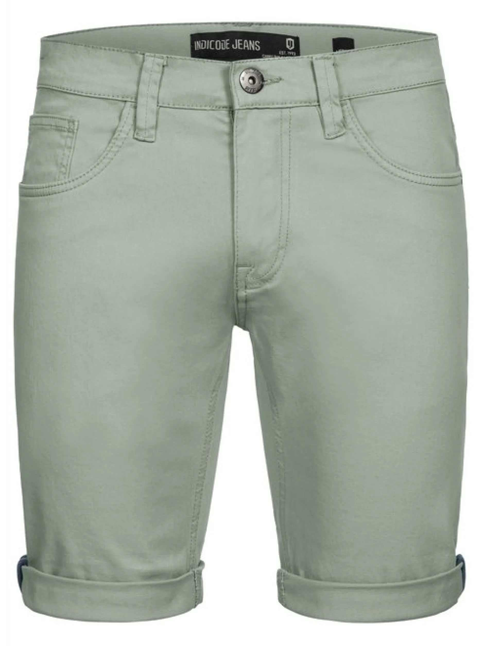 Indicode Herren Shorts Jeans - Villeurbanne in mint gelb