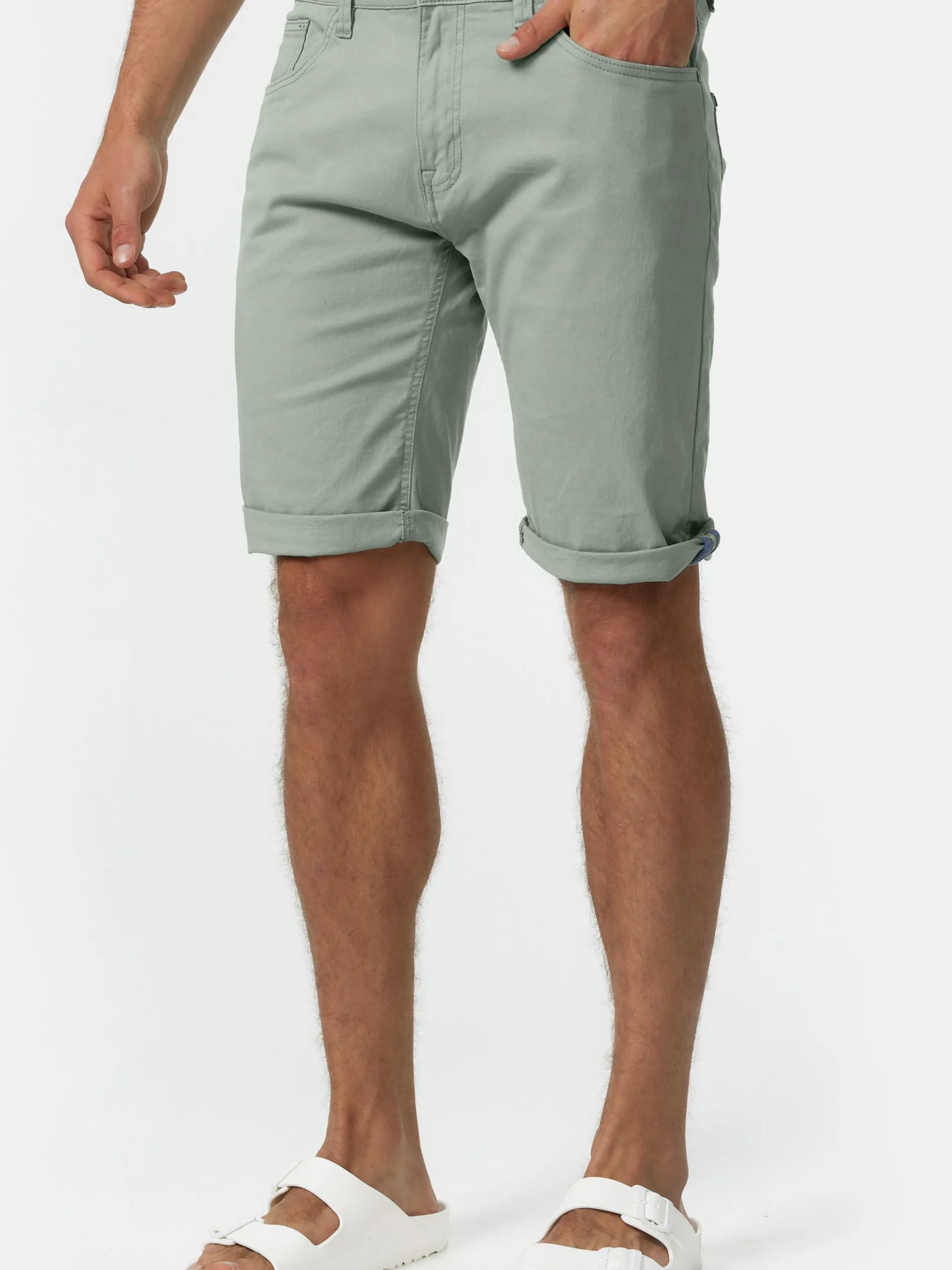 Indicode Herren Shorts Jeans - Villeurbanne in mint gelb