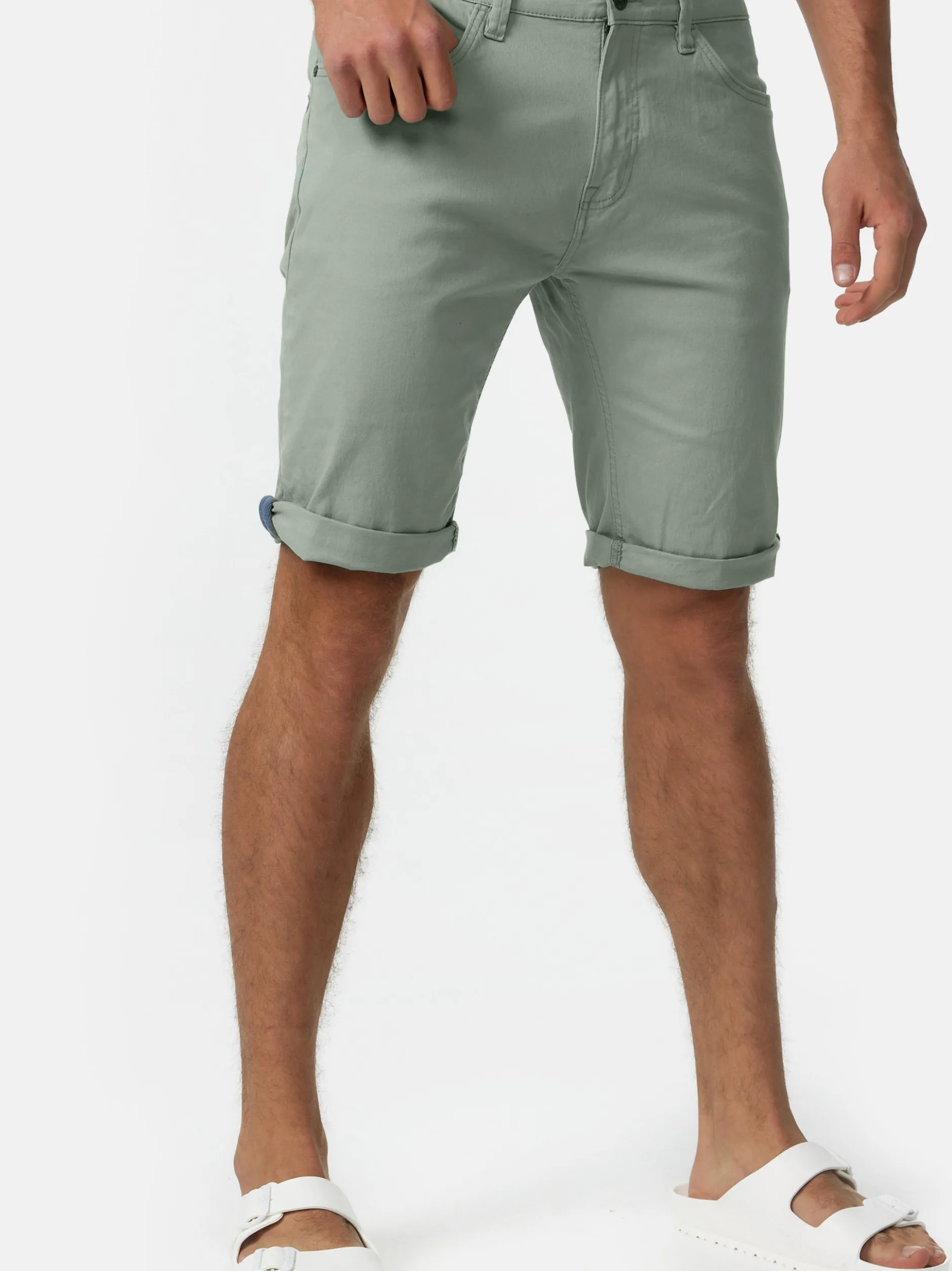 Indicode Herren Shorts Jeans - Villeurbanne in mint gelb