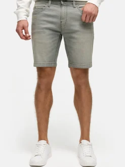 Indicode Herren Shorts Jeans - INMCFly in beige hellgrau