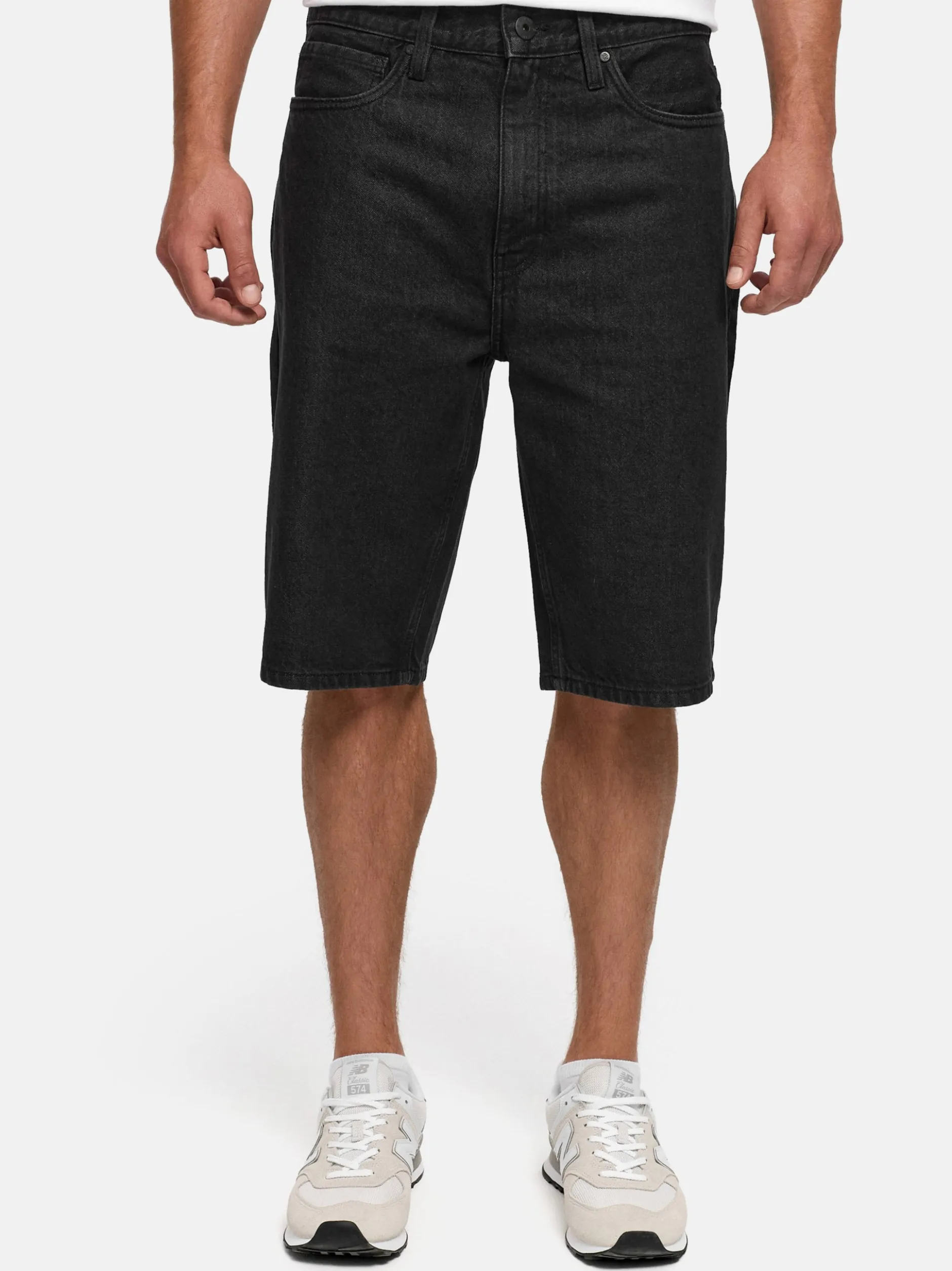 Indicode Herren Shorts Jeans - INZelmon in schwarz