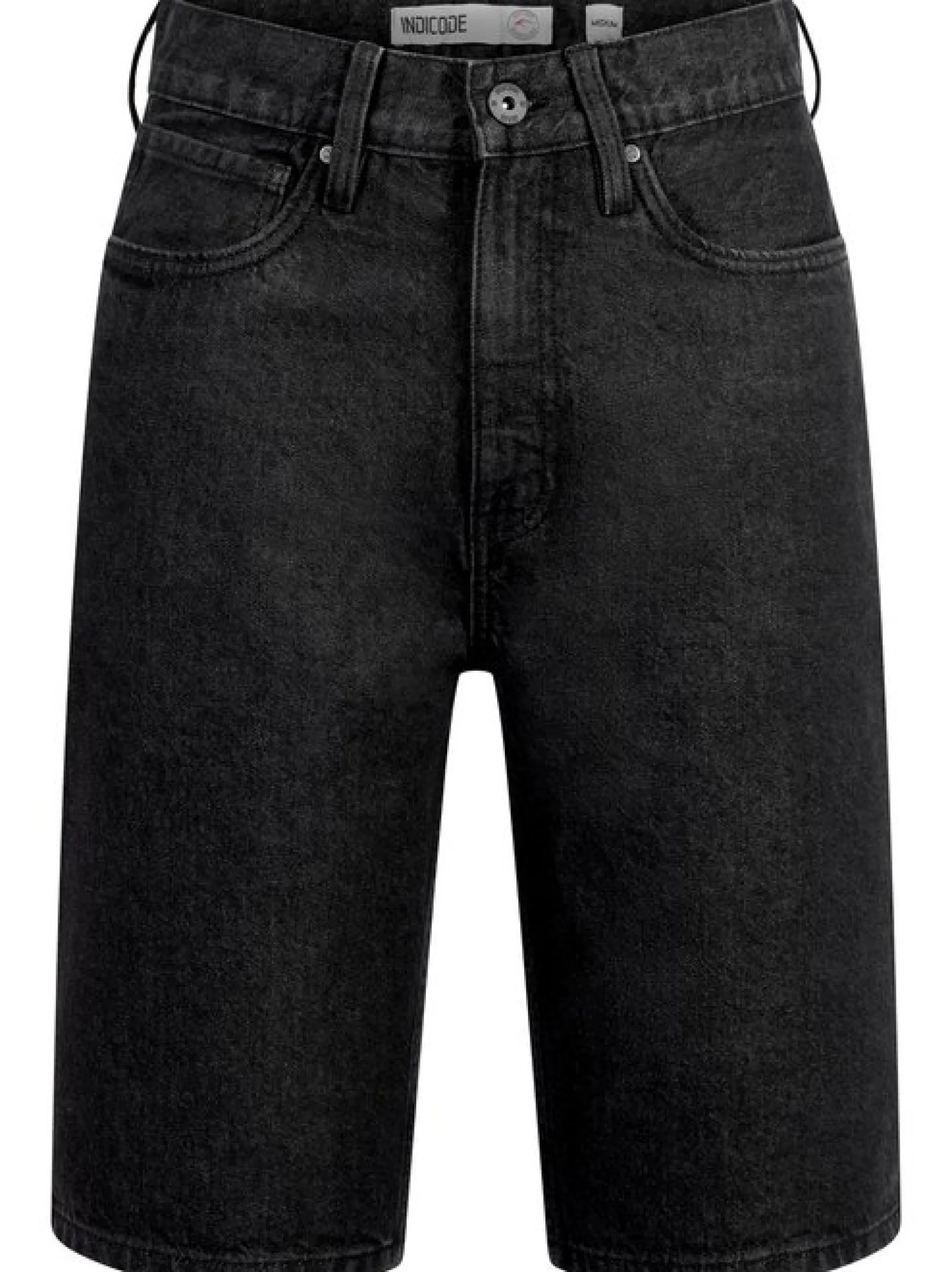 Indicode Herren Shorts Jeans - INZelmon in schwarz