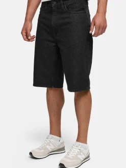 Indicode Herren Shorts Jeans - INZelmon in schwarz
