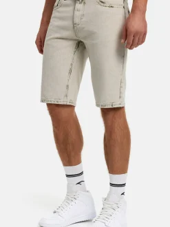 Indicode Herren Shorts Jeans - INTempol in beige grün