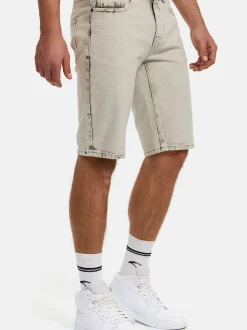 Indicode Herren Shorts Jeans - INTempol in beige grün