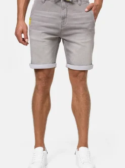 Indicode Herren Shorts Jeans - Azibo in grau