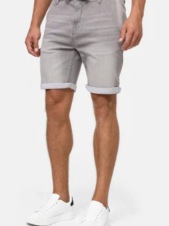Indicode Herren Shorts Jeans - Azibo in grau