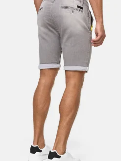 Indicode Herren Shorts Jeans - Azibo in grau