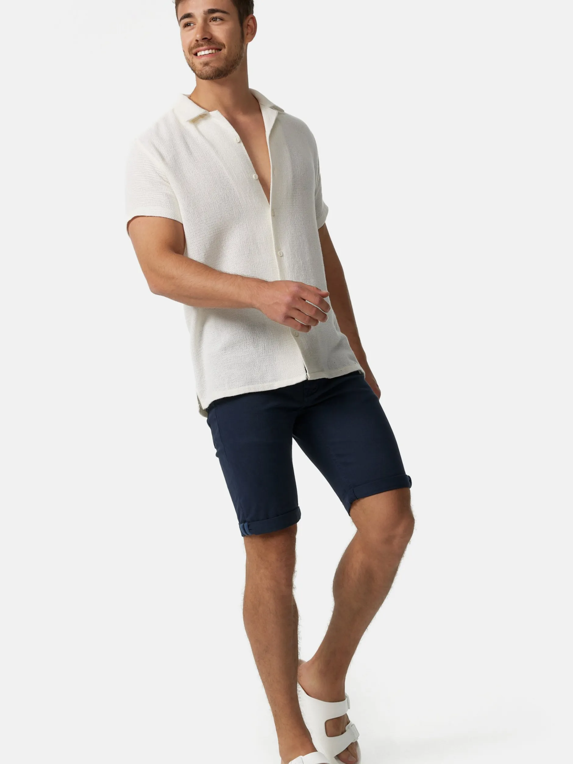 Indicode Herren Shorts Jeans - Villeurbanne in marine