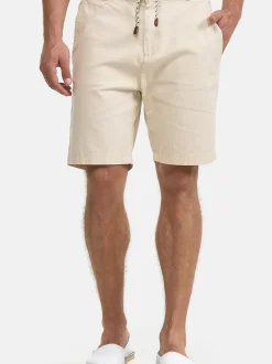 Indicode Herren Shorts Leinen - Bowmanville in beige