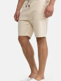 Indicode Herren Shorts Leinen - Bowmanville in beige