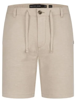 Indicode Herren Shorts Leinen - INErwil in beige sand