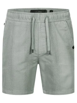 Indicode Herren Shorts Leinen - INPop in taupe beige