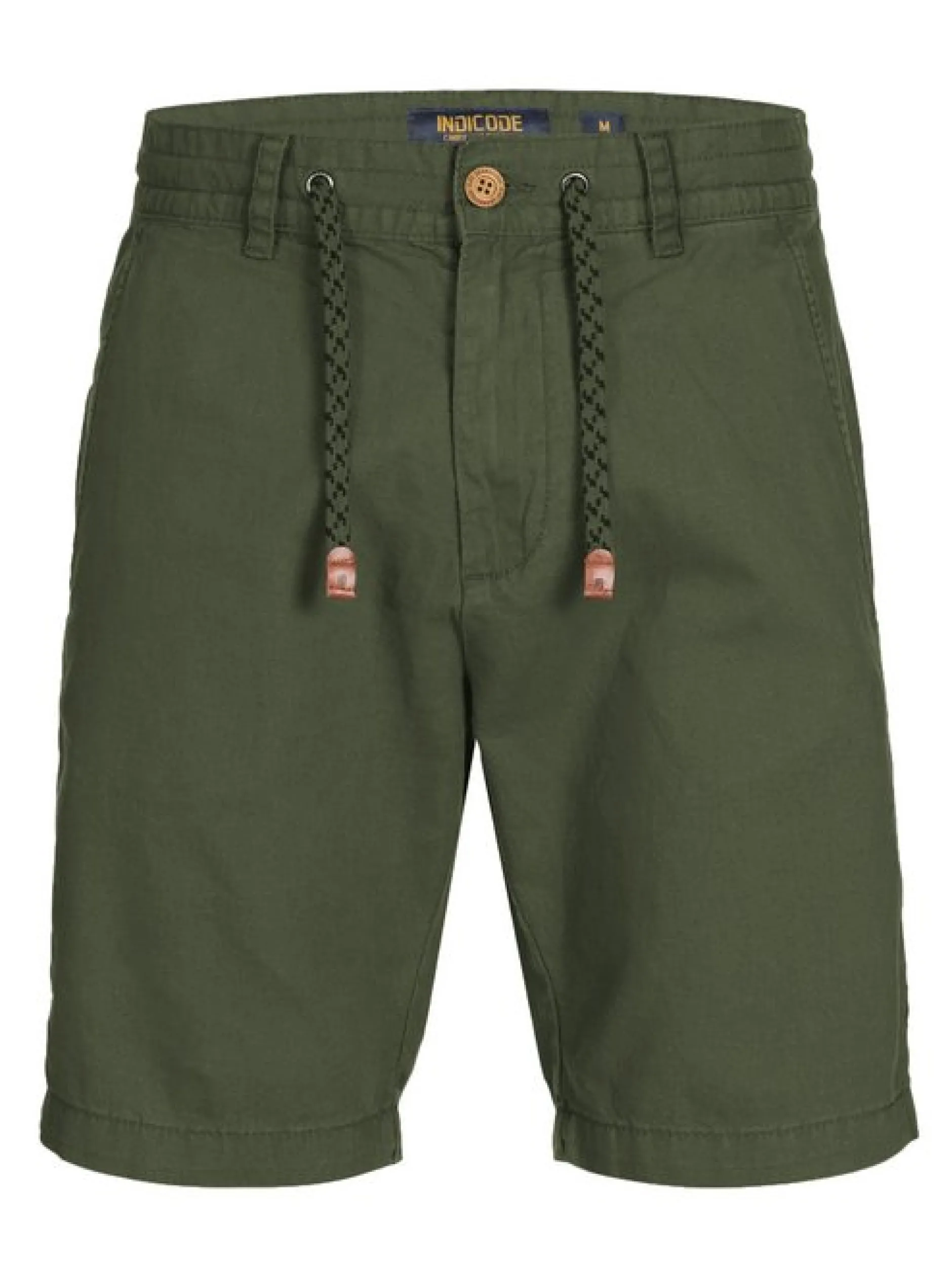 Indicode Herren Shorts Leinen - Bowmanville in khaki