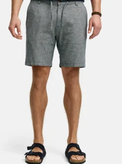 Indicode Herren Shorts Leinen - INErwil in marine