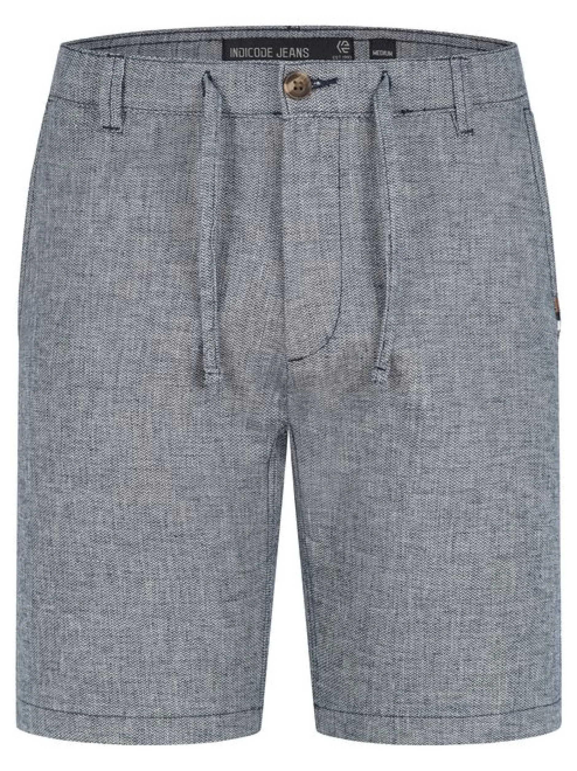 Indicode Herren Shorts Leinen - INErwil in marine