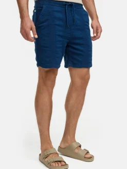 Indicode Herren Shorts Leinen - INPop in aqua blau