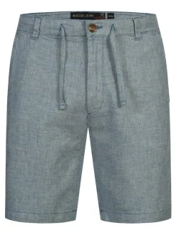 Indicode Herren Shorts Leinen - INErwil in blau