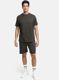 Indicode Herren Shorts & Shirt Set - Comfy in anthrazit
