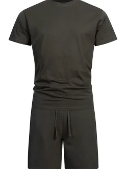 Indicode Herren Shorts & Shirt Set - Comfy in anthrazit