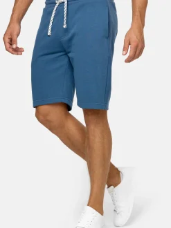Indicode Herren Shorts Sweat - Aldrich in indigo blau