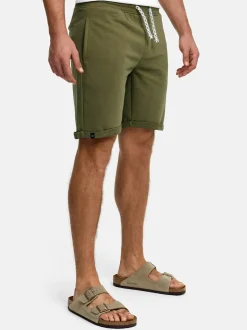 Indicode Herren Shorts Sweat - Aldrich in khaki