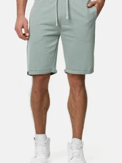 Indicode Herren Shorts Sweat - Aldrich in grün beige