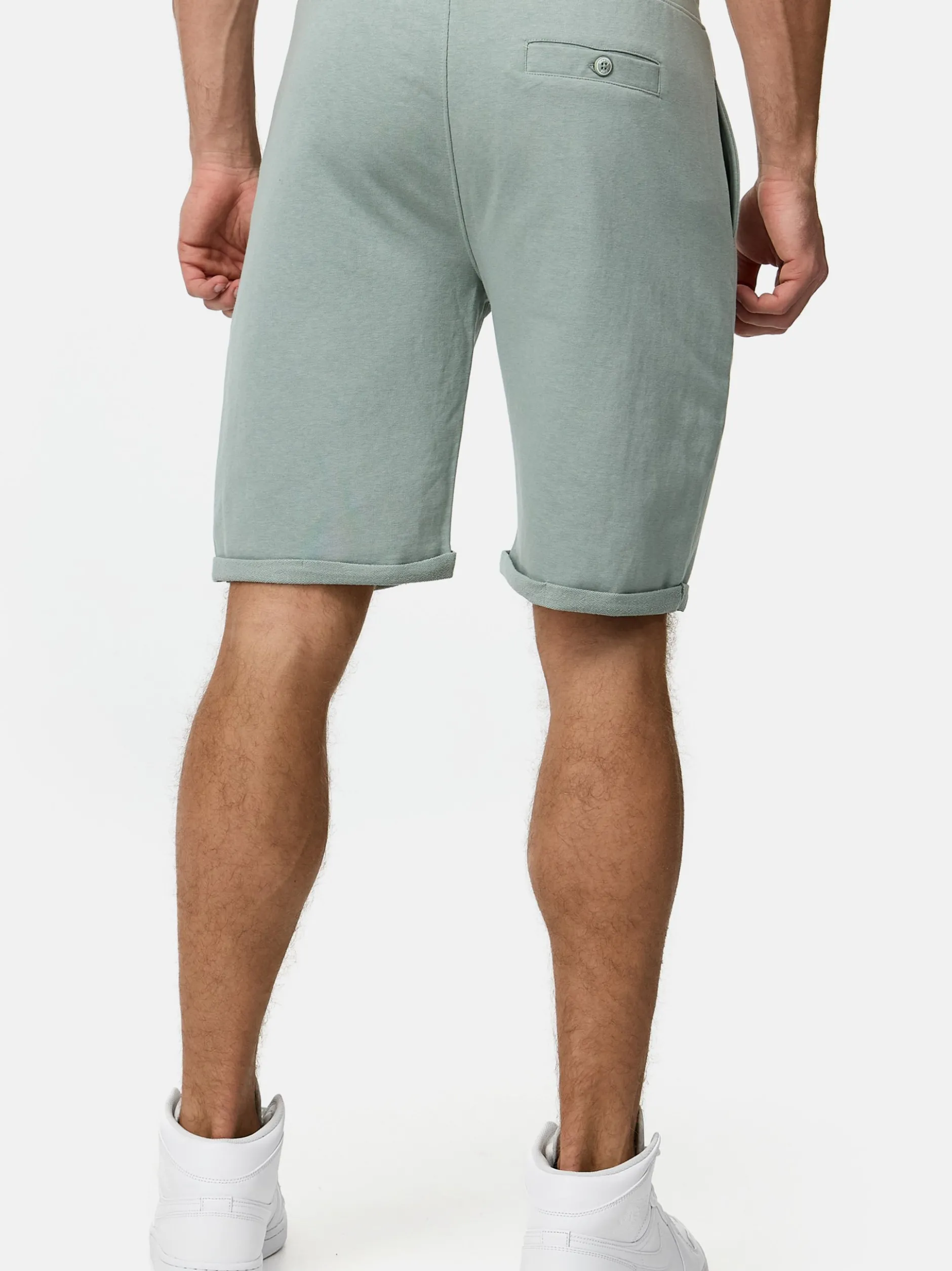 Indicode Herren Shorts Sweat - Aldrich in grün beige