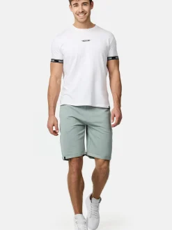 Indicode Herren Shorts Sweat - Aldrich in grün beige