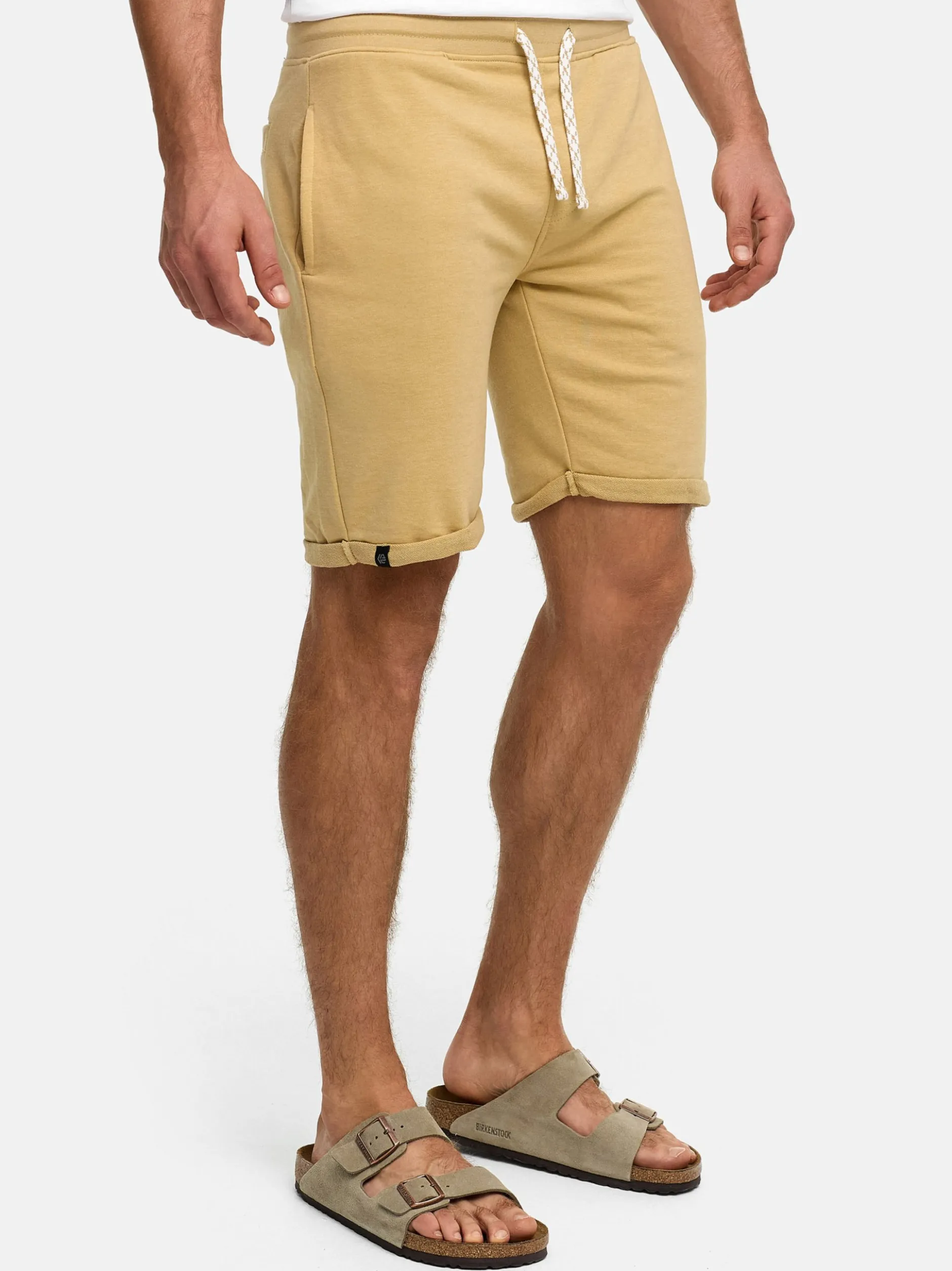 Indicode Herren Shorts Sweat - Aldrich in beige