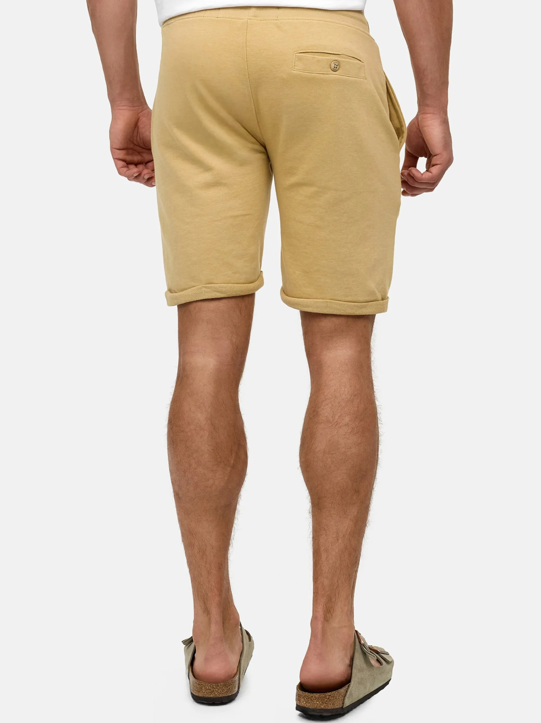 Indicode Herren Shorts Sweat - Aldrich in beige