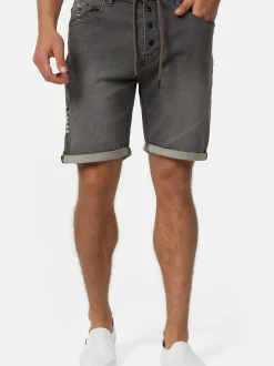 Indicode Herren Shorts Sweat - Piano in grau