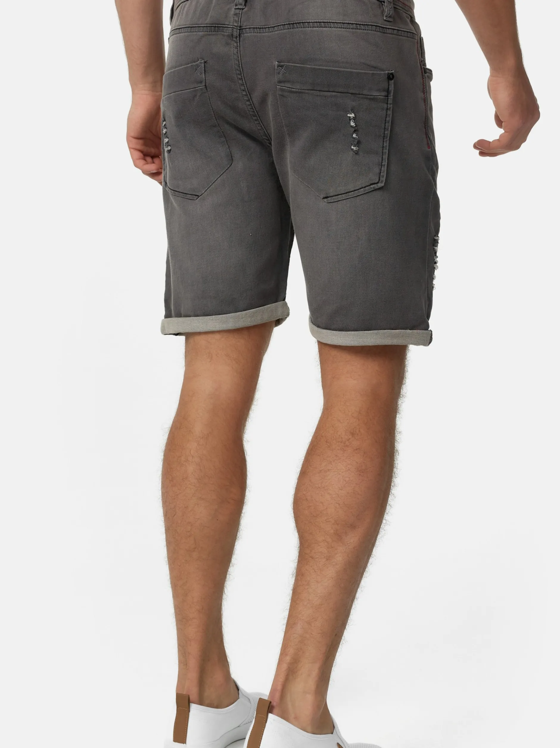 Indicode Herren Shorts Sweat - Piano in grau