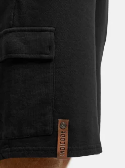 Indicode Herren Shorts Sweat - White Rock in schwarz
