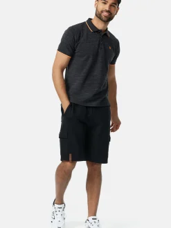 Indicode Herren Shorts Sweat - White Rock in schwarz