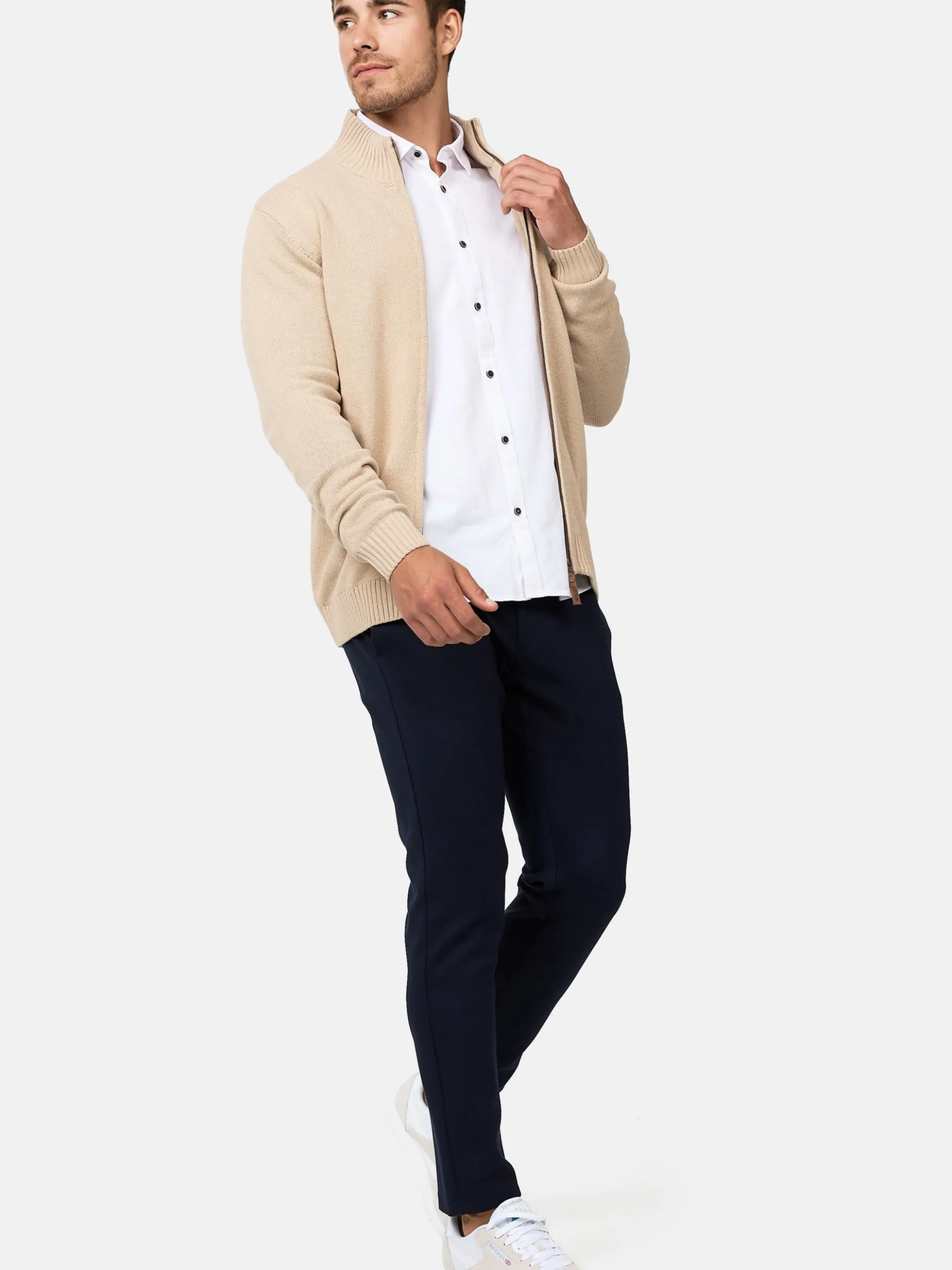 Indicode Herren Strickjacke - INLut in beige