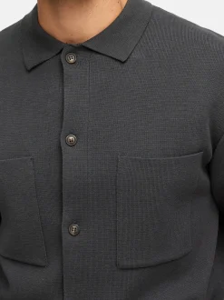 Indicode Herren Strickjacke - INBellino Cardigan in anthrazit
