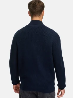 Indicode Herren Strickjacke - INPeace Cardigan in blau