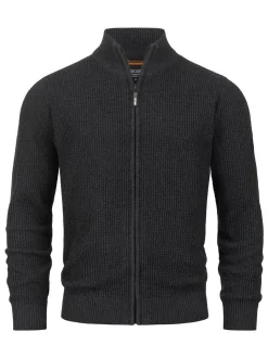 Indicode Herren Strickjacke - INLayton in anthrazit