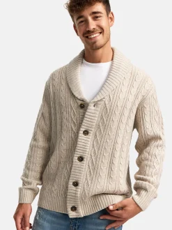 Indicode Herren Strickjacke - INIlterly in beige taupe