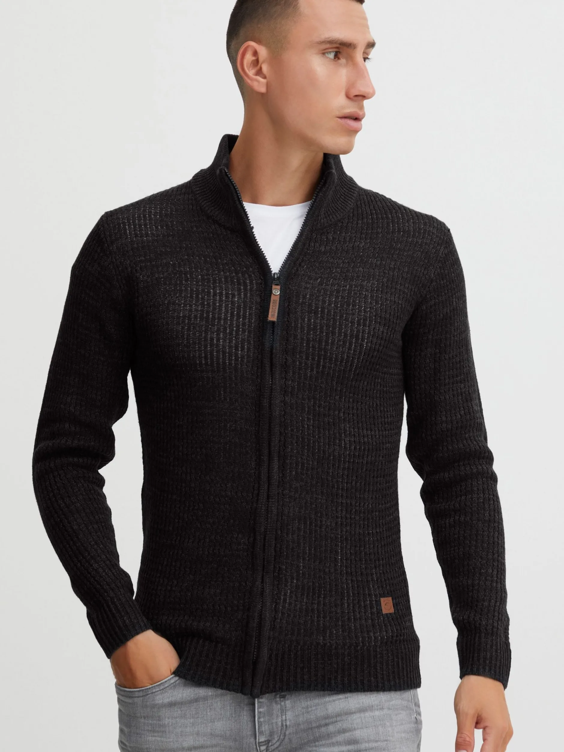 Indicode Herren Strickjacke - IDValego in schwarz