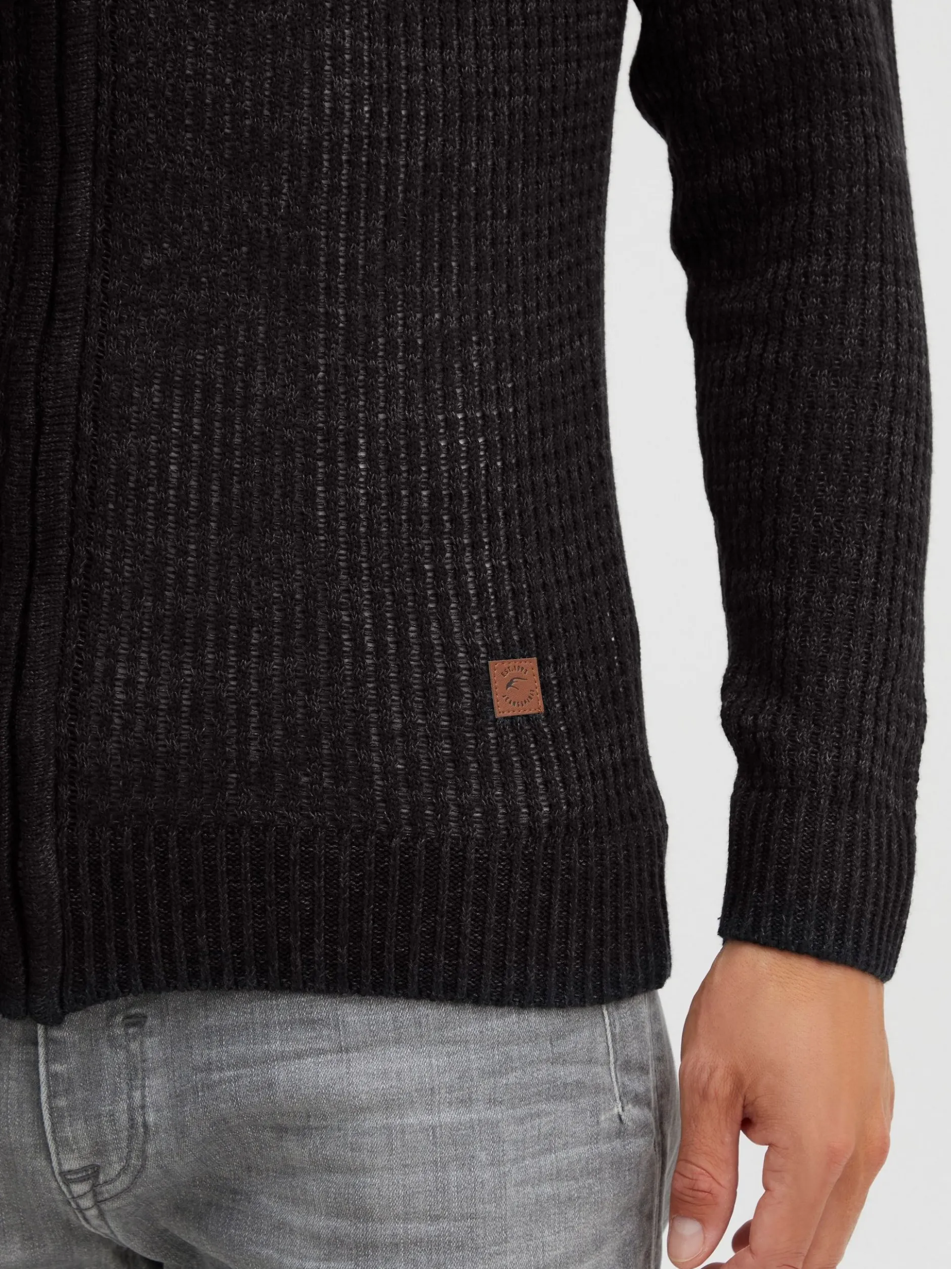Indicode Herren Strickjacke - IDValego in schwarz