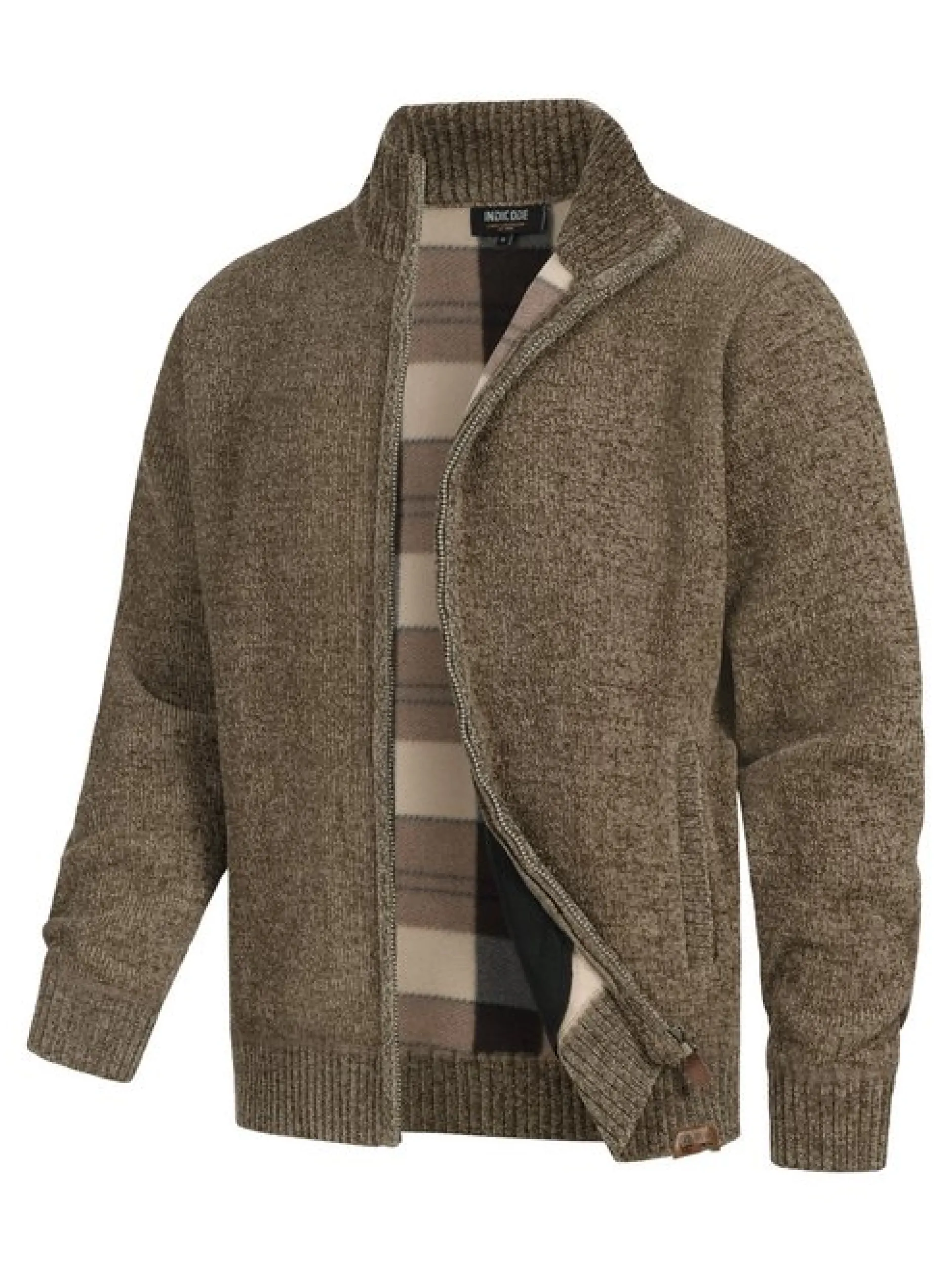 Indicode Herren Strickjacke - INFilion in braun