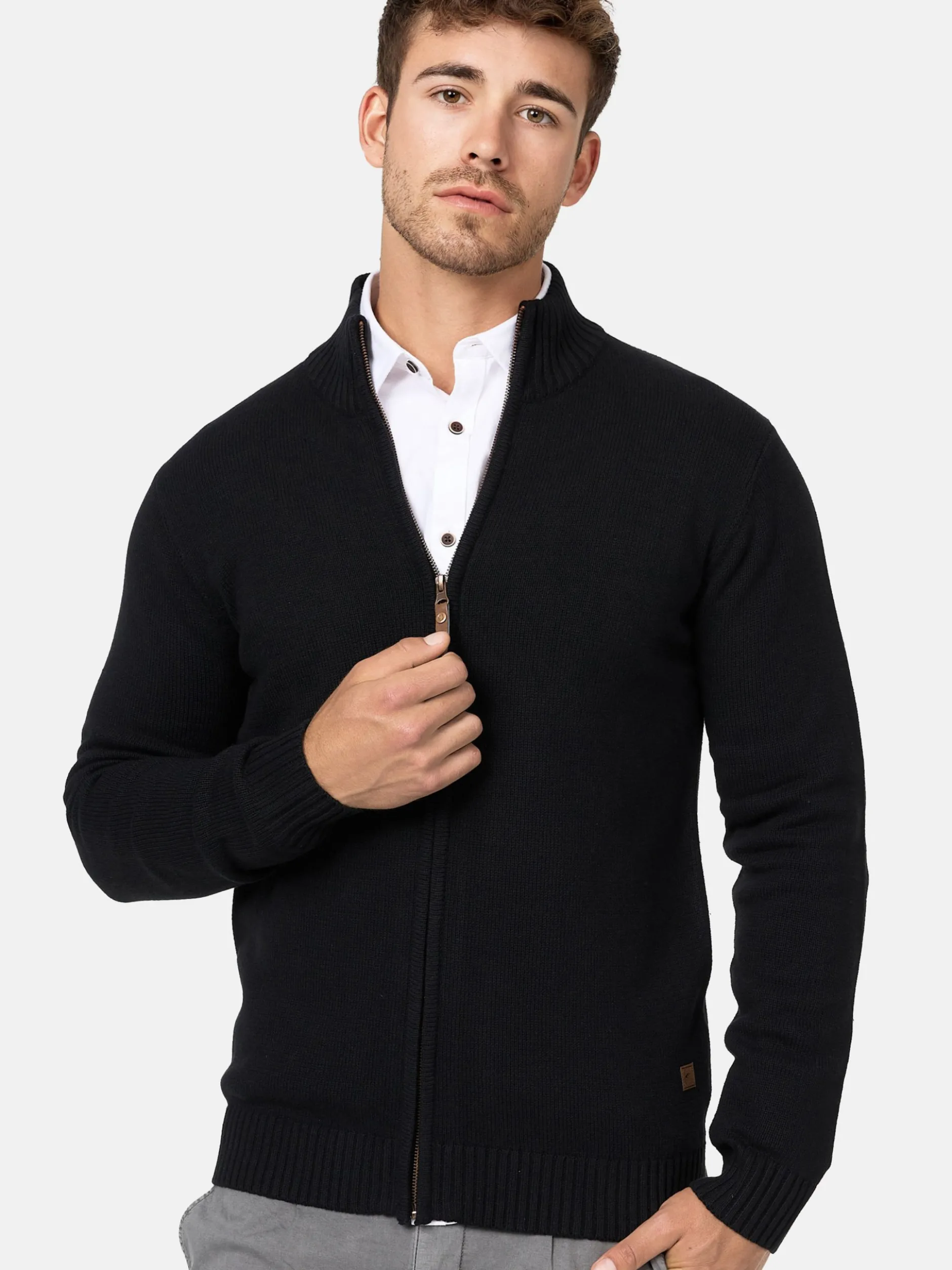 Indicode Herren Strickjacke - INLut in schwarz