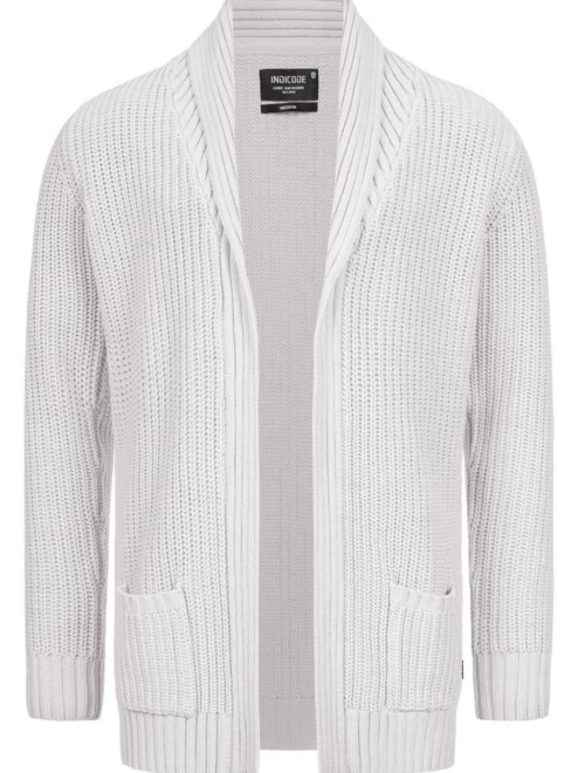 Indicode Herren Strickjacke - Anaheim in beige sand