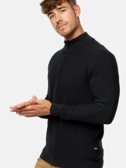 Indicode Herren Strickjacke - INWestmoon in schwarz